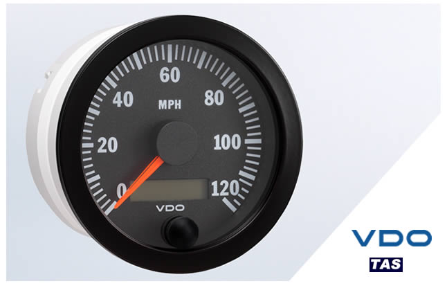 Vision Black 120MPH Electronic Speedometer with Autocalibration 12V